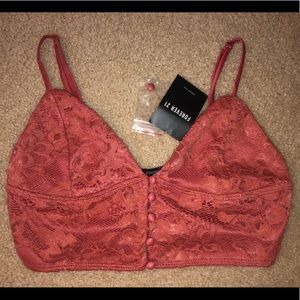 Lace Button Down Crop Top